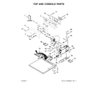Whirlpool CEM2765FQ0 top and console parts diagram