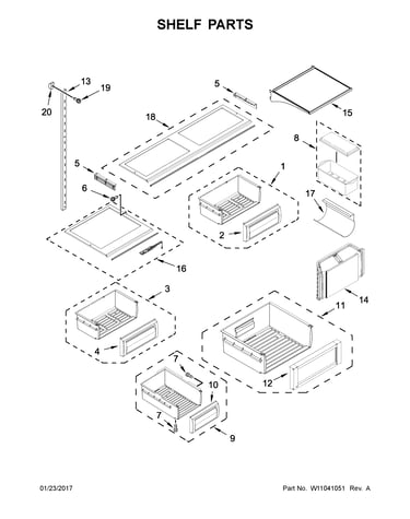 Shelf parts
