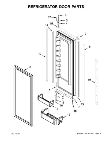 Refrigerator door parts