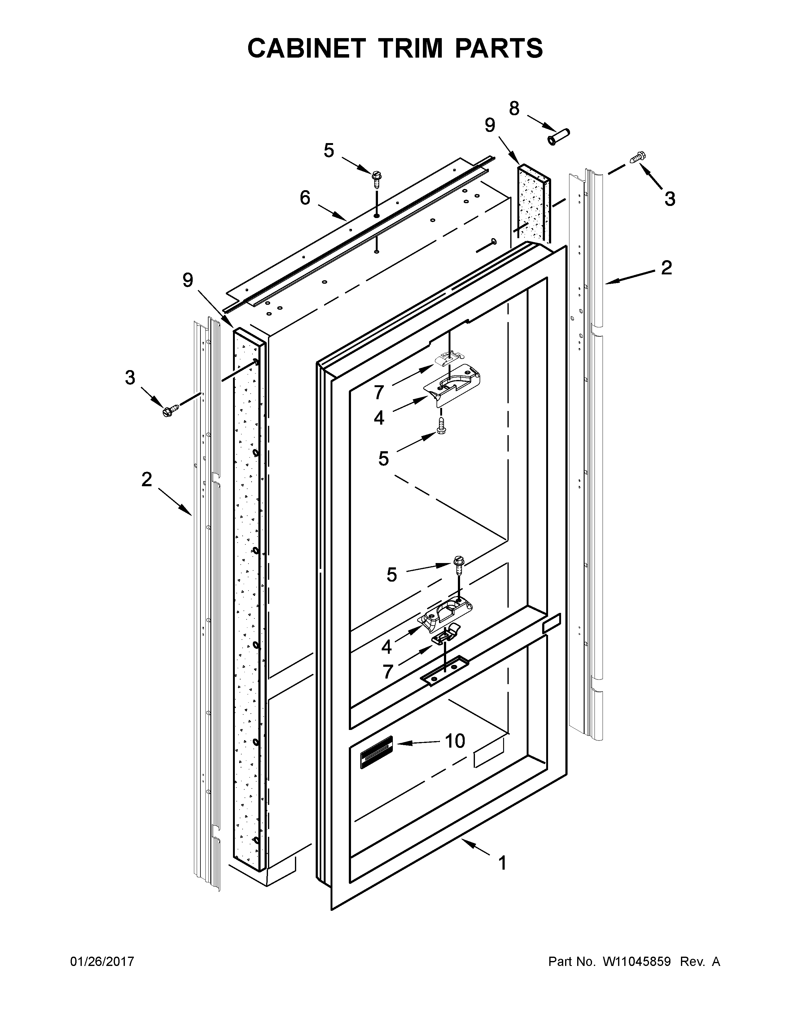 Cabinet trim parts