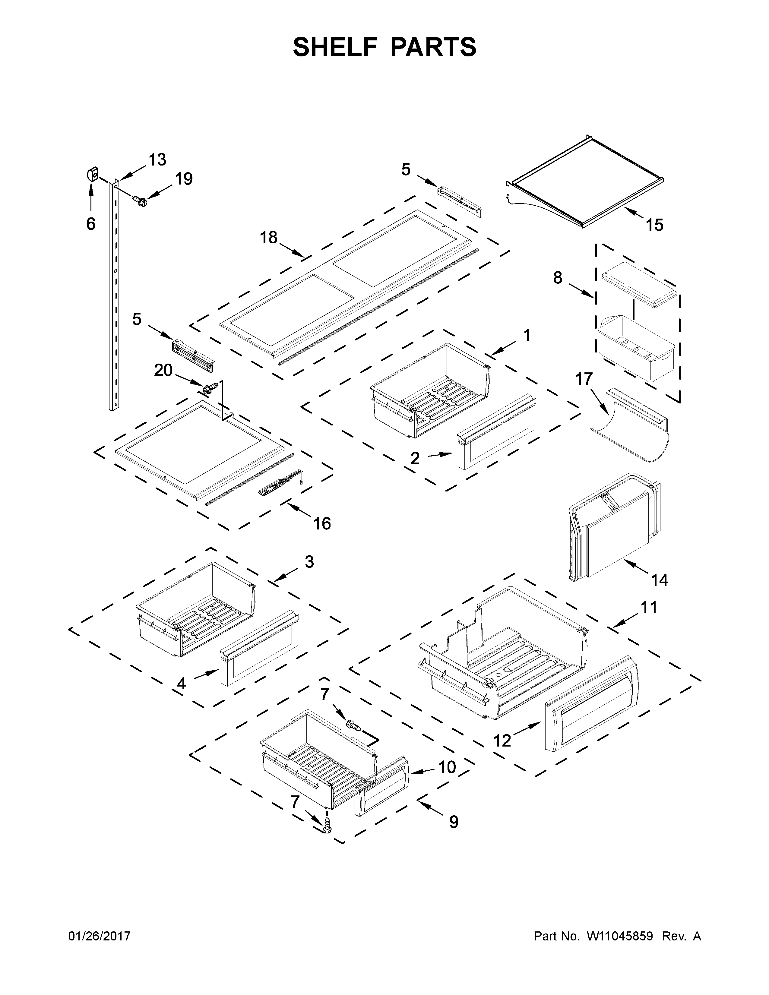 REFRIGERATOR DOOR PARTS