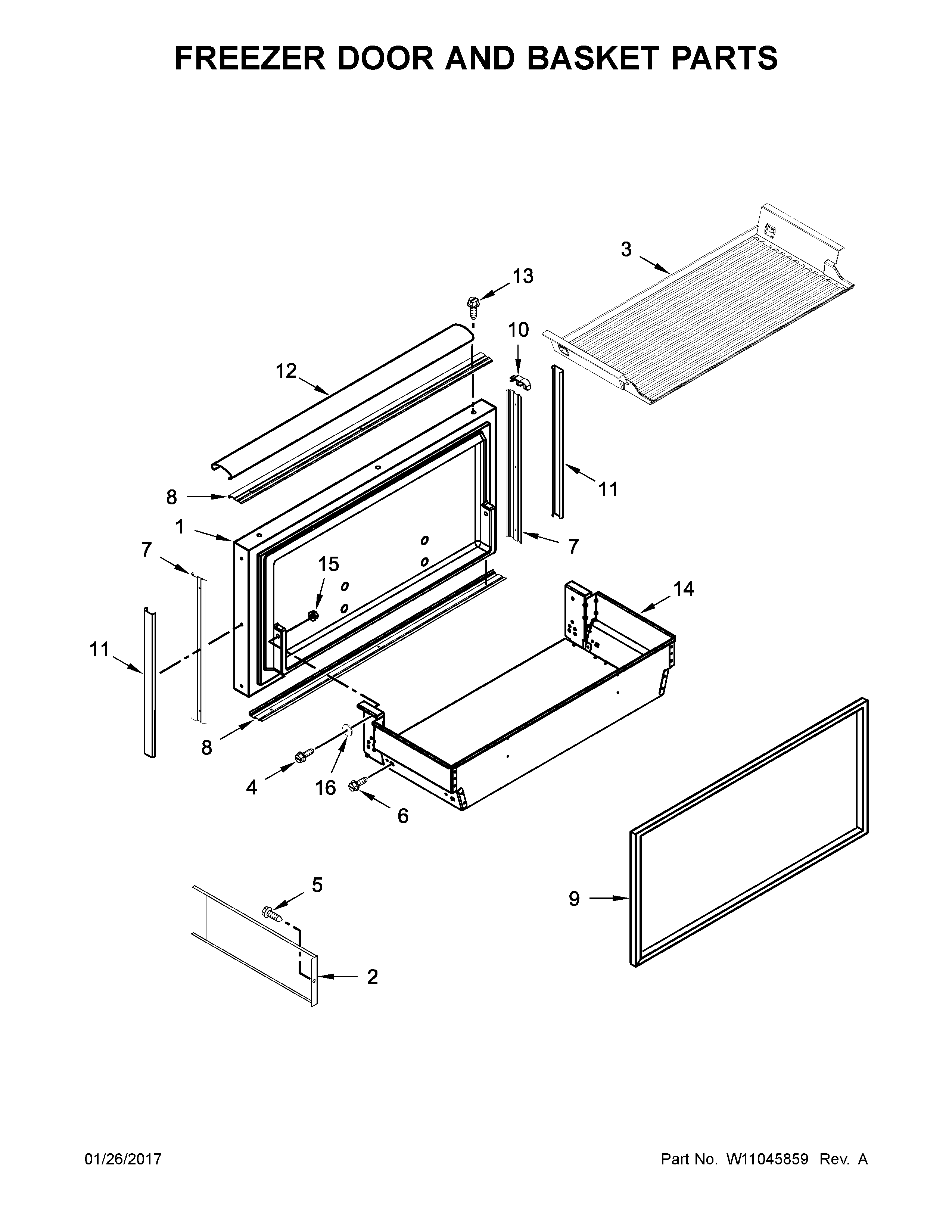 Top grille and unit cover parts