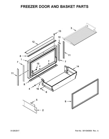 Top grille and unit cover parts
