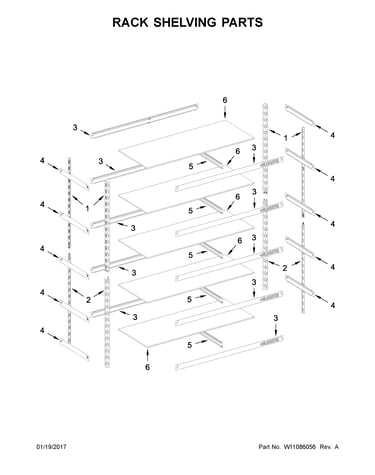 Rack shelving parts