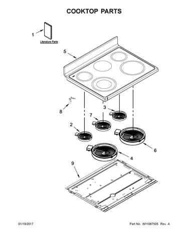 Cooktop parts