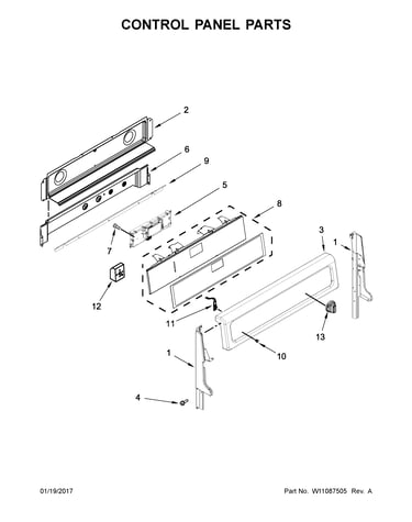 Control panel parts