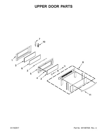 Upper door parts