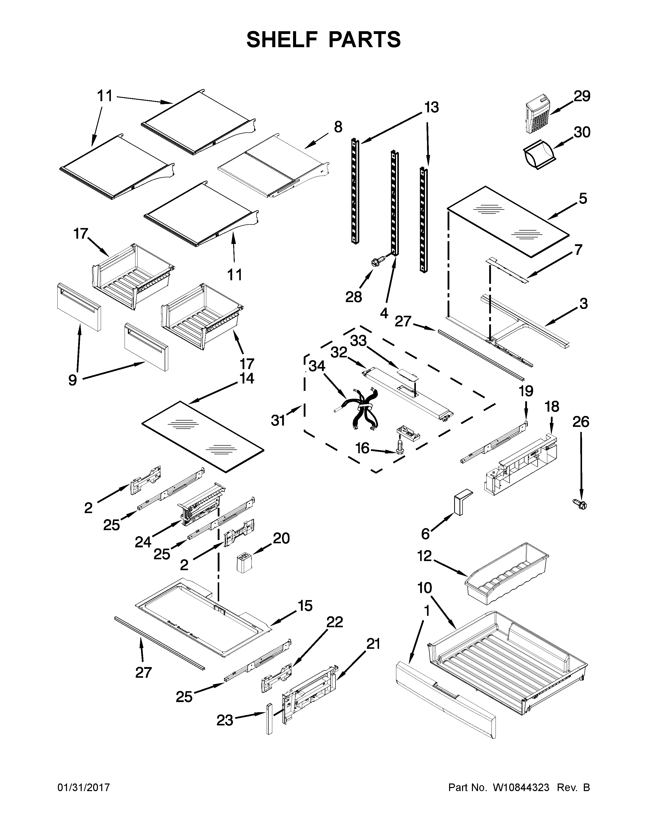 Shelf parts