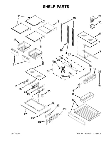 Shelf parts