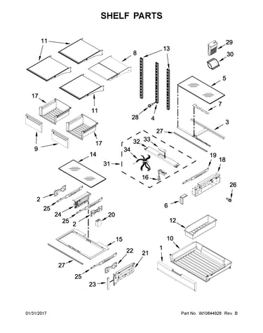 Shelf parts
