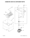Icemaker and ice container parts