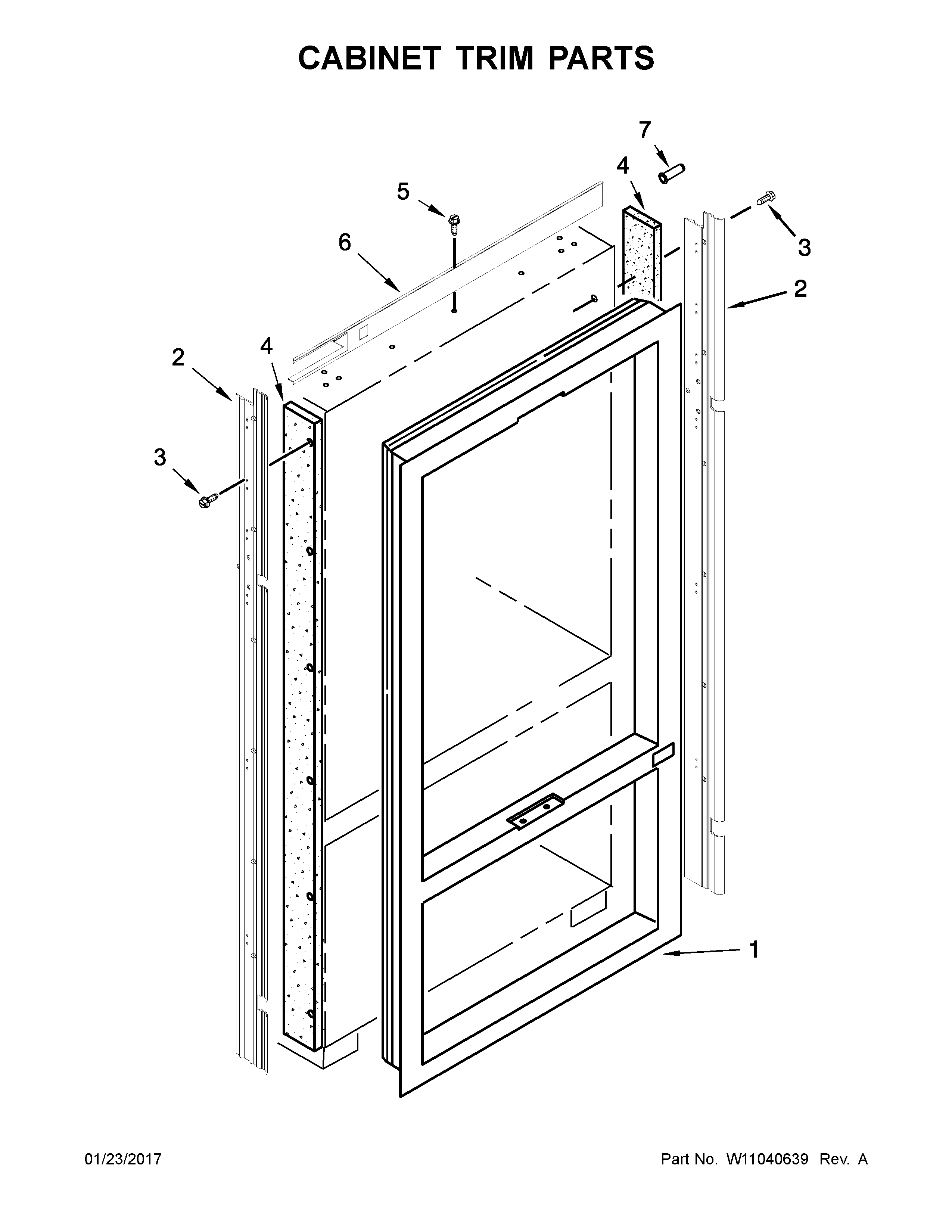 Cabinet trim parts