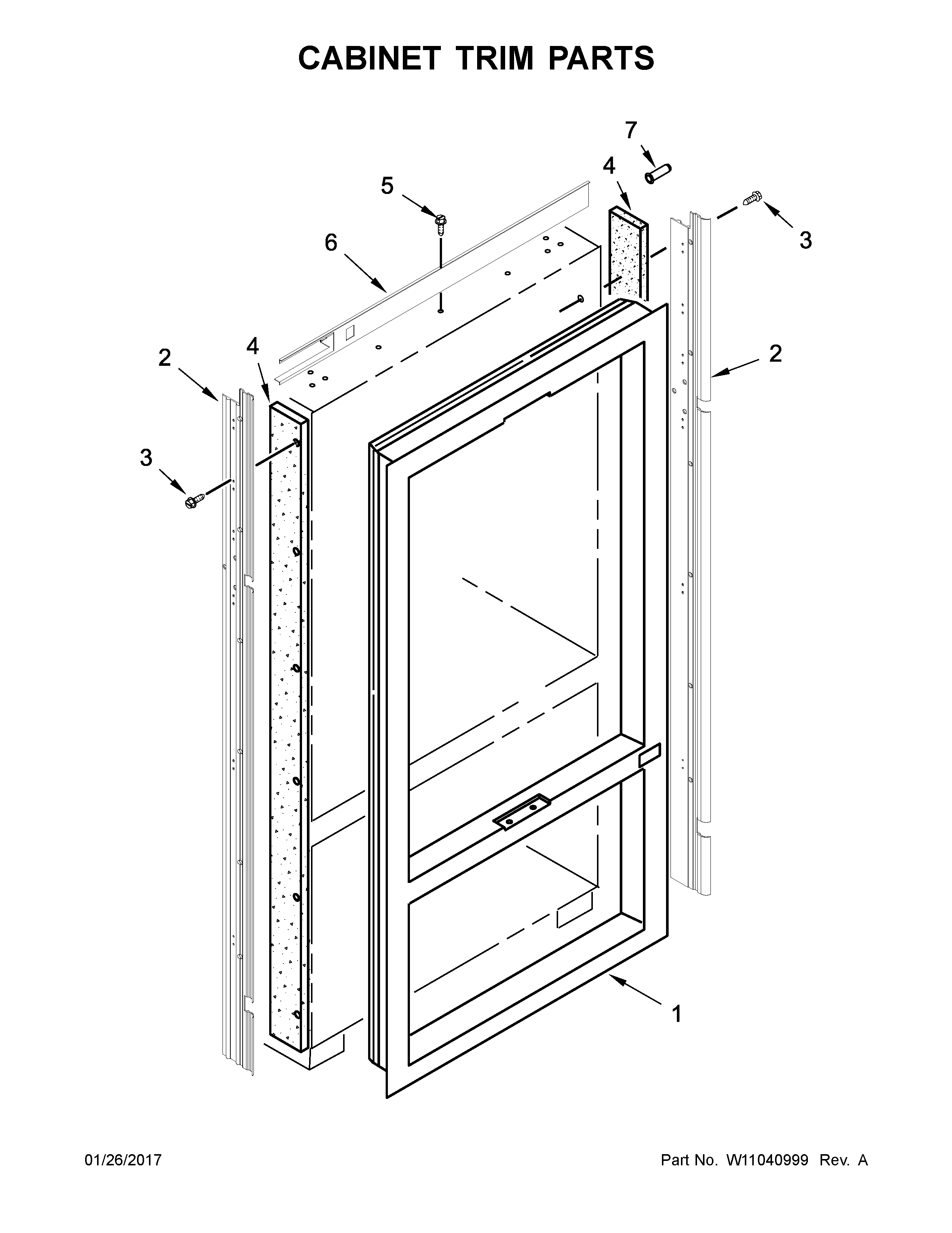 Cabinet trim parts