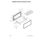 Jenn-Air JB36NXFXLE01 freezer door and basket parts diagram