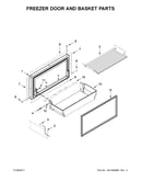 Freezer door and basket parts