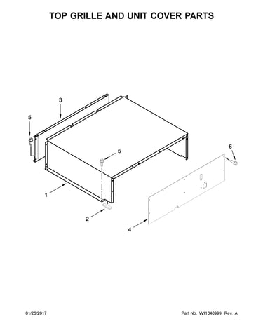 Top grille and unit cover parts
