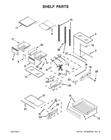Shelf parts