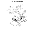 Whirlpool CGM2745FQ0 top and console parts diagram