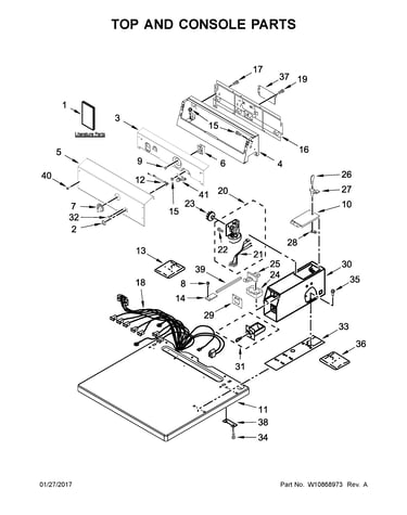 Top and console parts