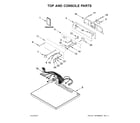 Whirlpool CEM2795FQ0 top and console parts diagram