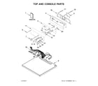 Whirlpool CGM2795FQ0 top and console parts diagram