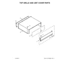 KitchenAid KBFN506EBS01 top grille and unit cover parts diagram