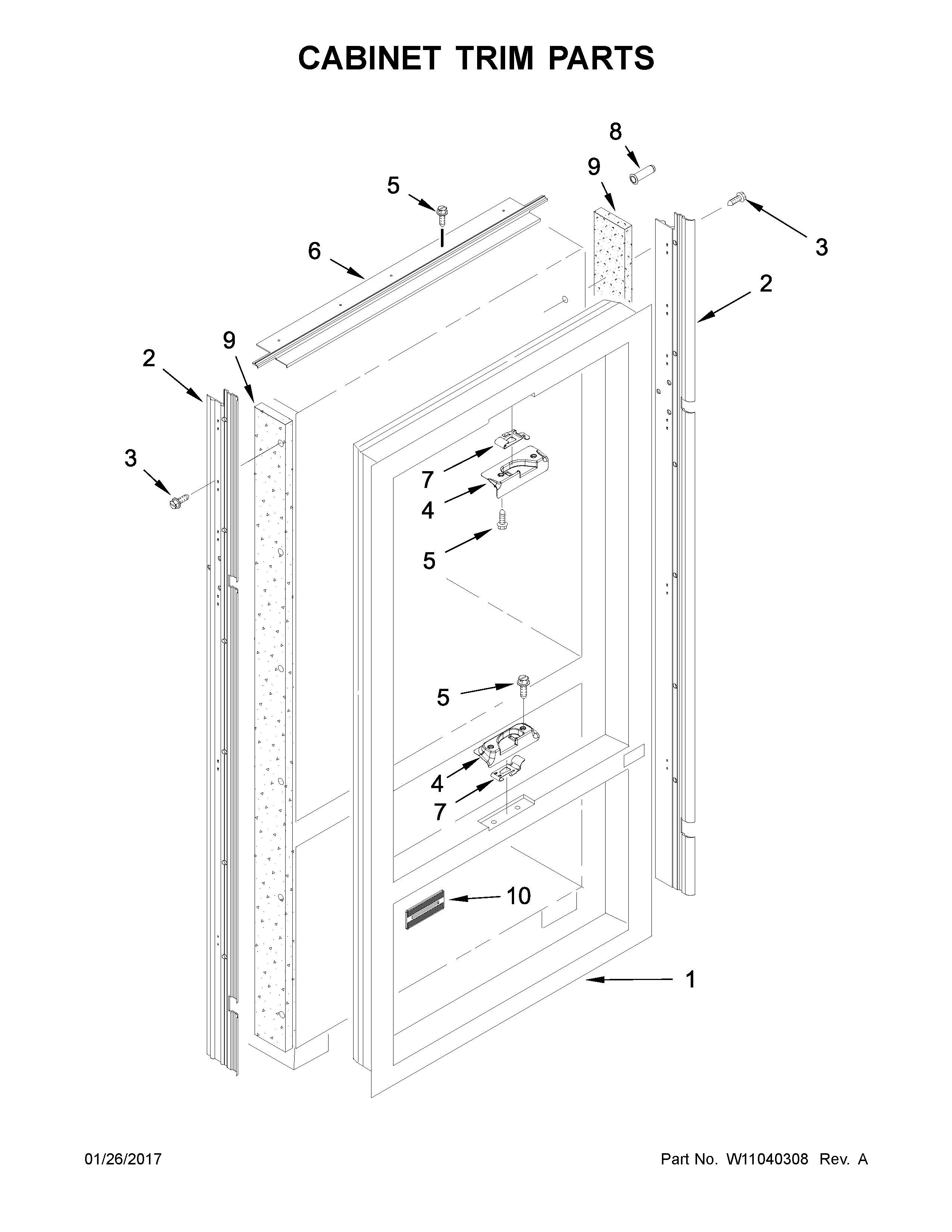 Cabinet trim parts