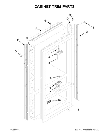 Cabinet trim parts