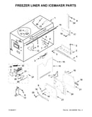 Freezer liner and icemaker parts