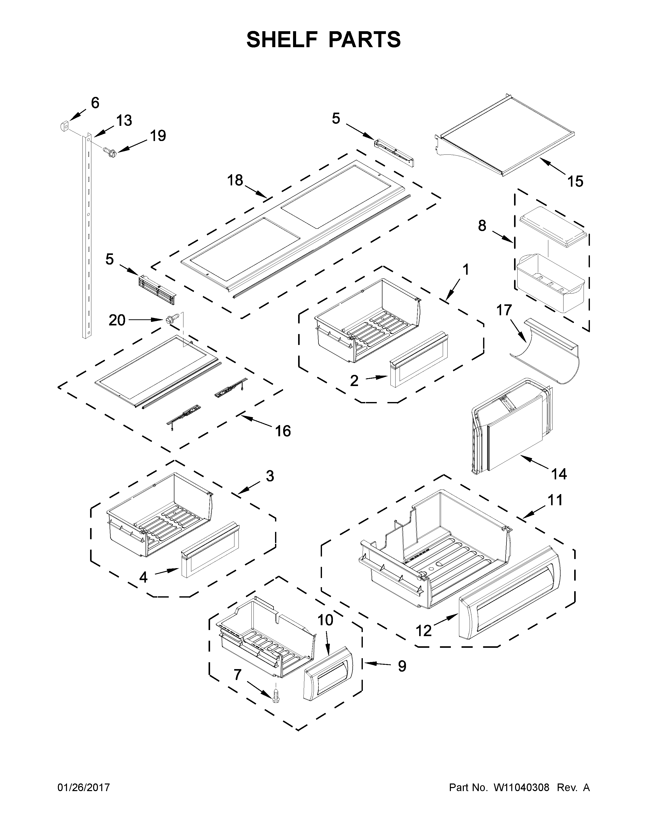 Shelf parts