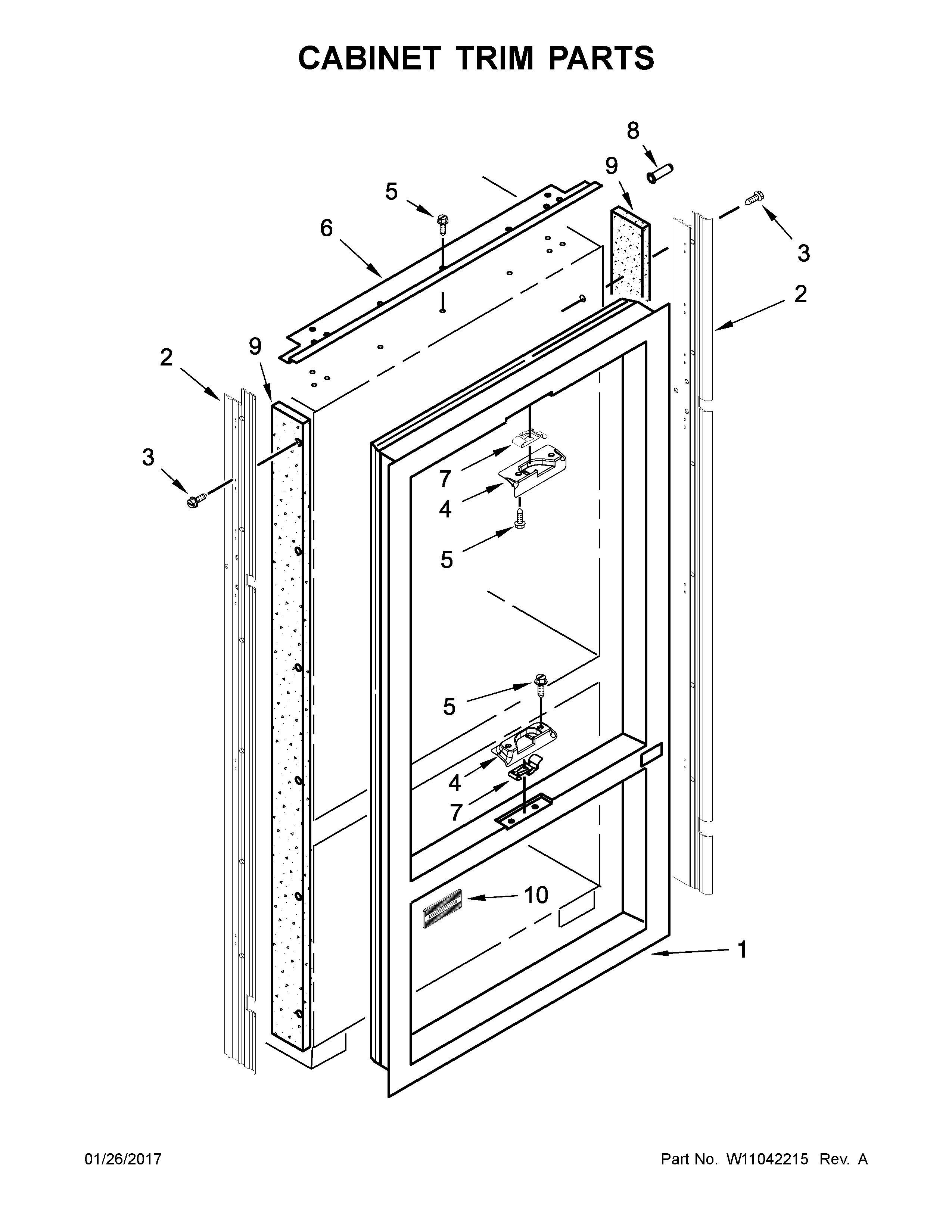 Cabinet trim parts