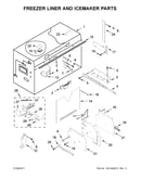 Freezer liner and icemaker parts