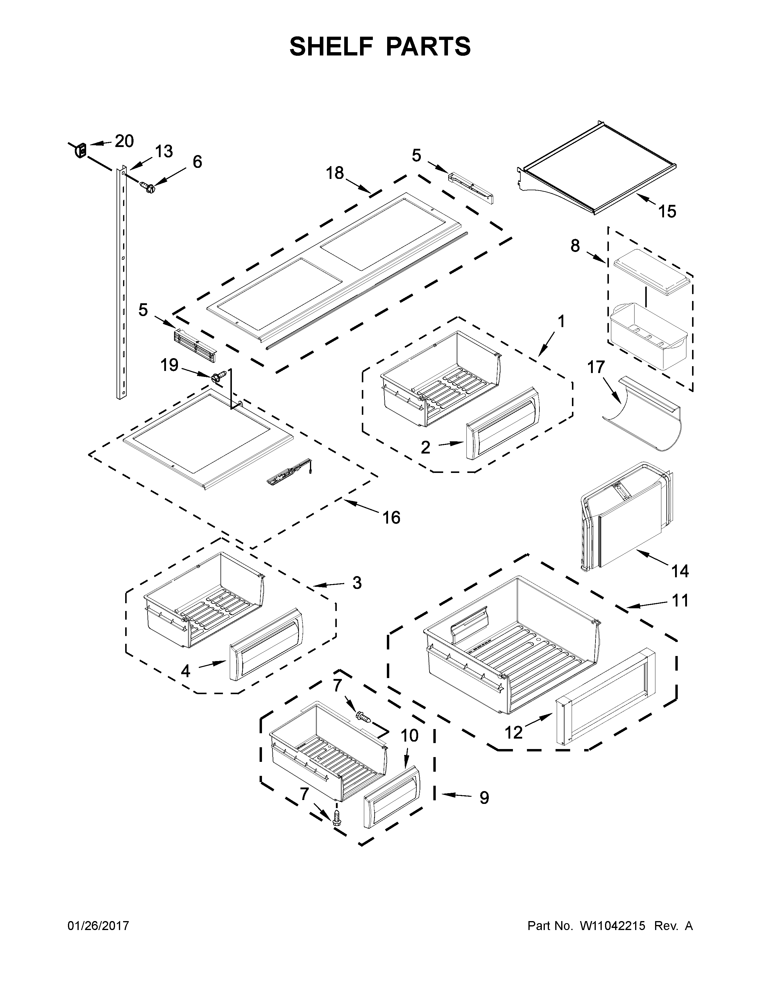 Shelf parts