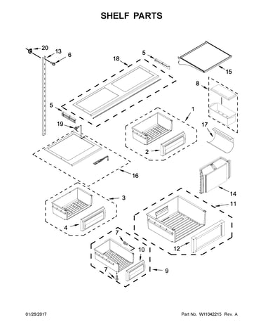 Shelf parts