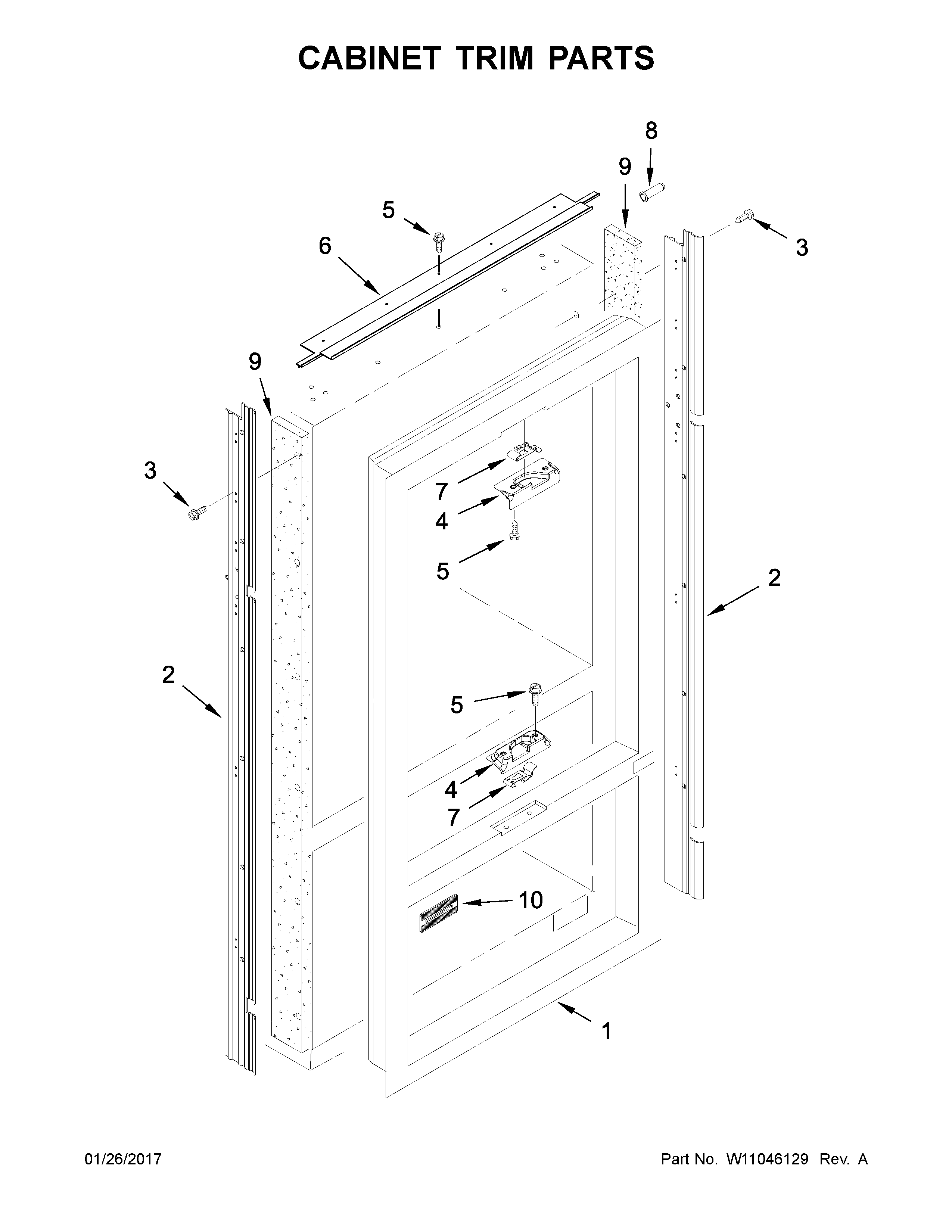 Cabinet trim parts