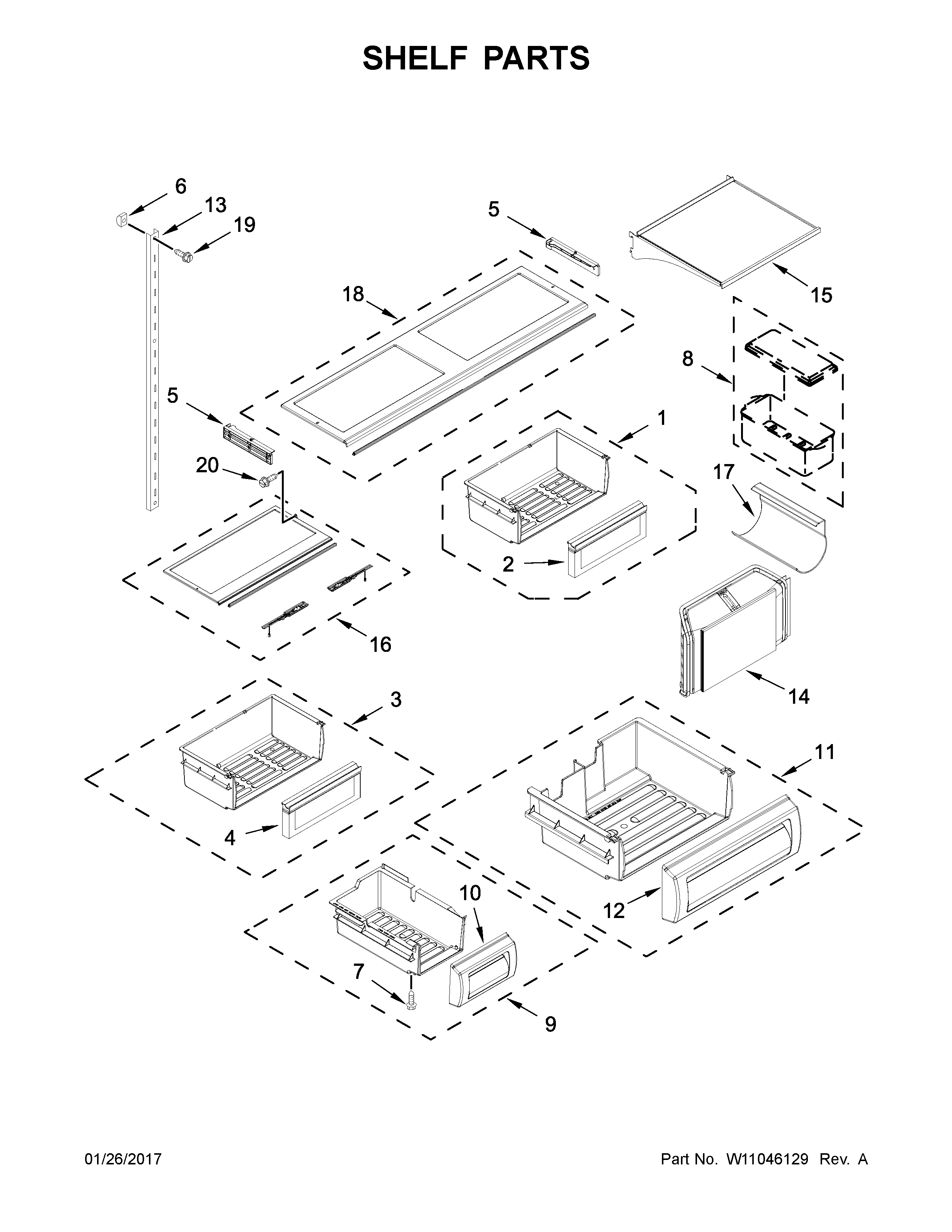 Shelf parts