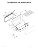 Freezer door and basket parts
