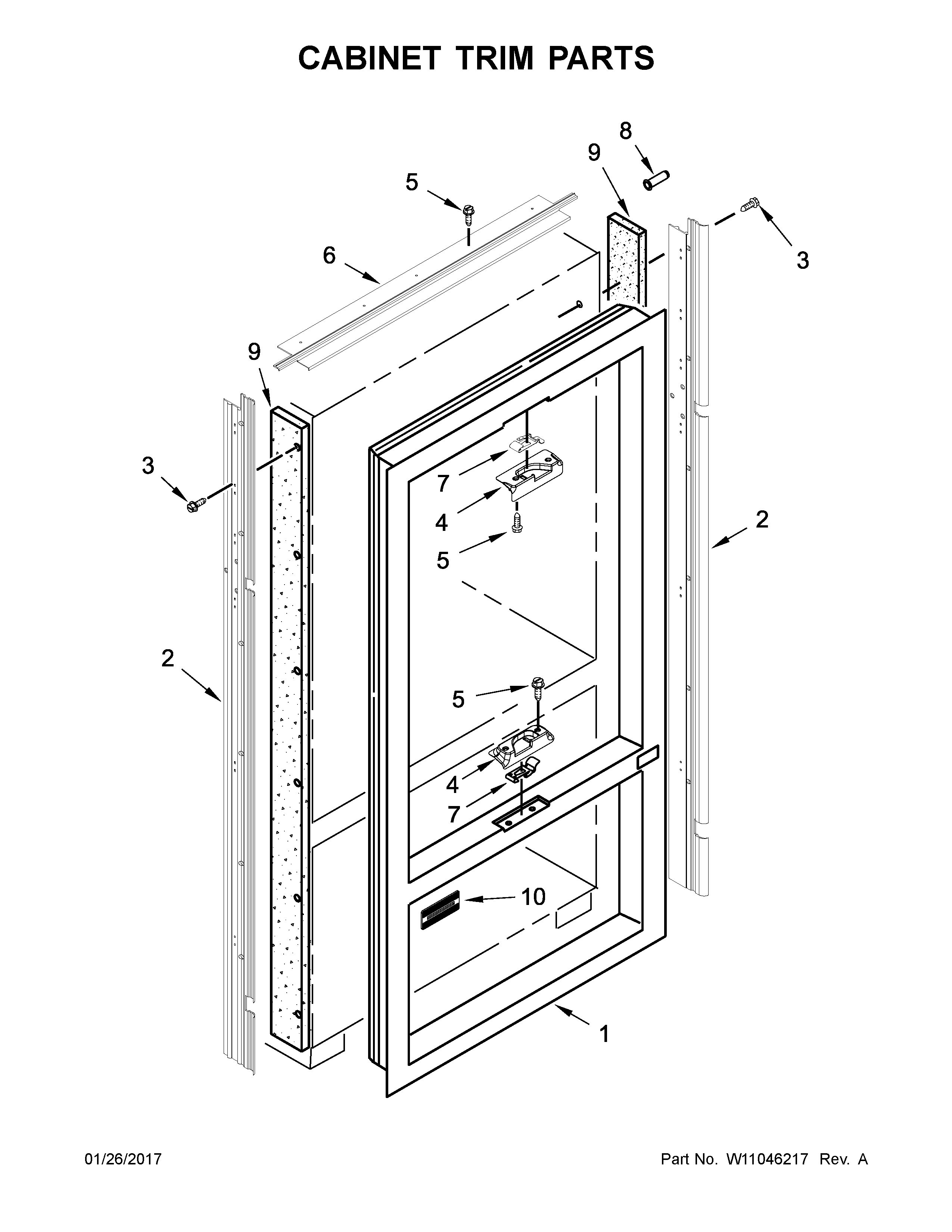 Cabinet trim parts