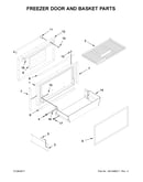 Freezer door and basket parts