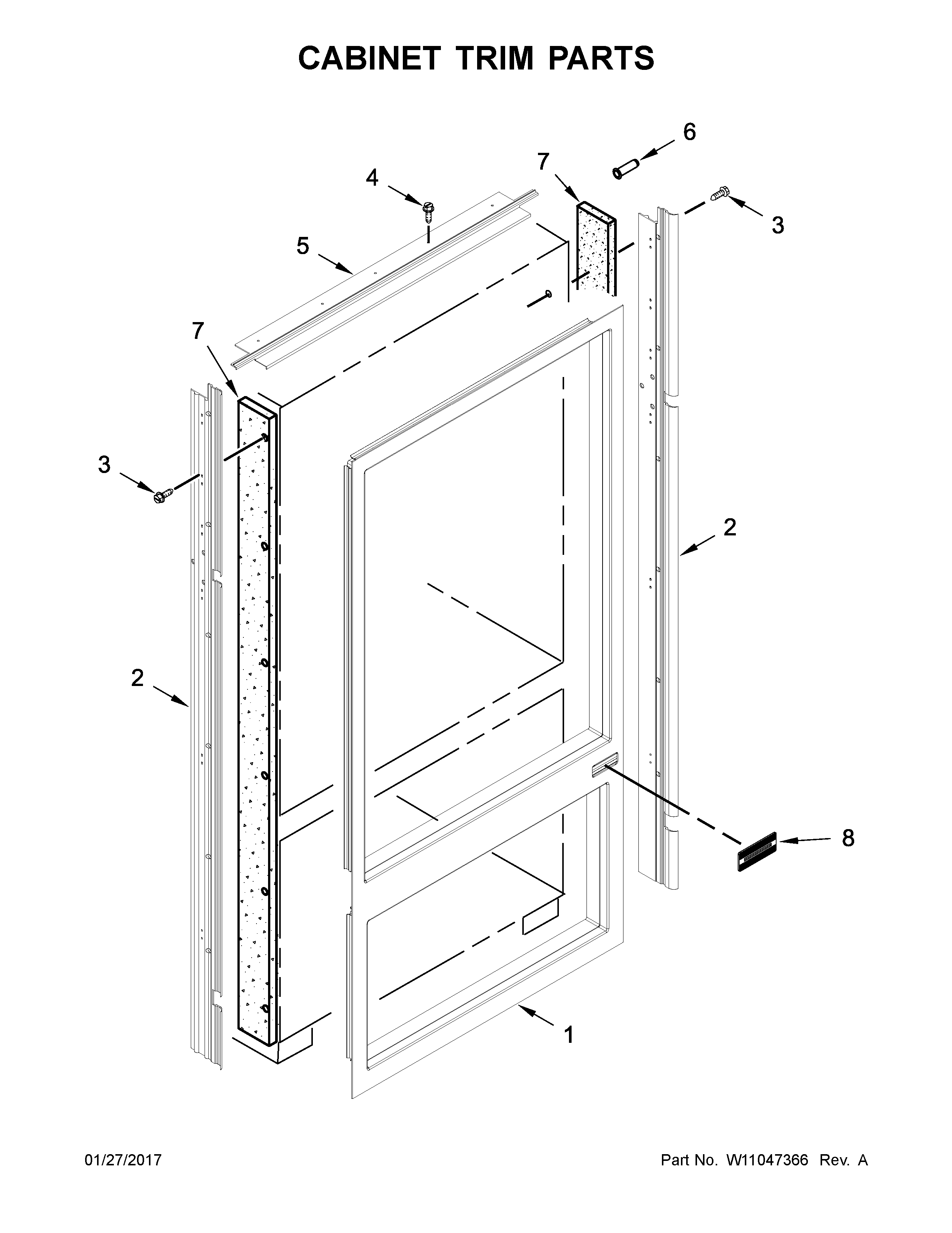 Cabinet trim parts