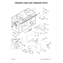 KitchenAid KBBL306ESS01 freezer liner and icemaker parts diagram