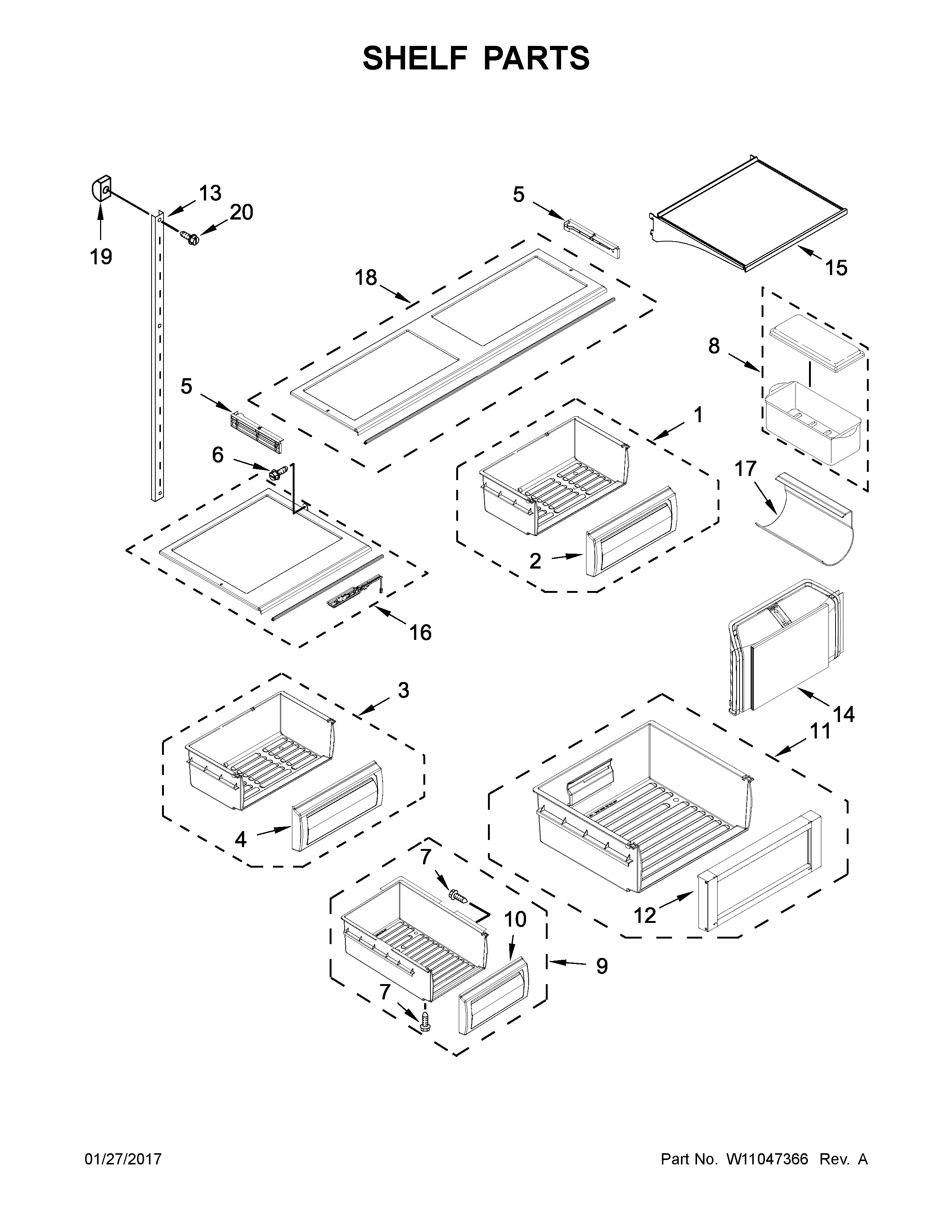 Shelf parts