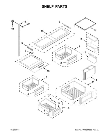 Shelf parts