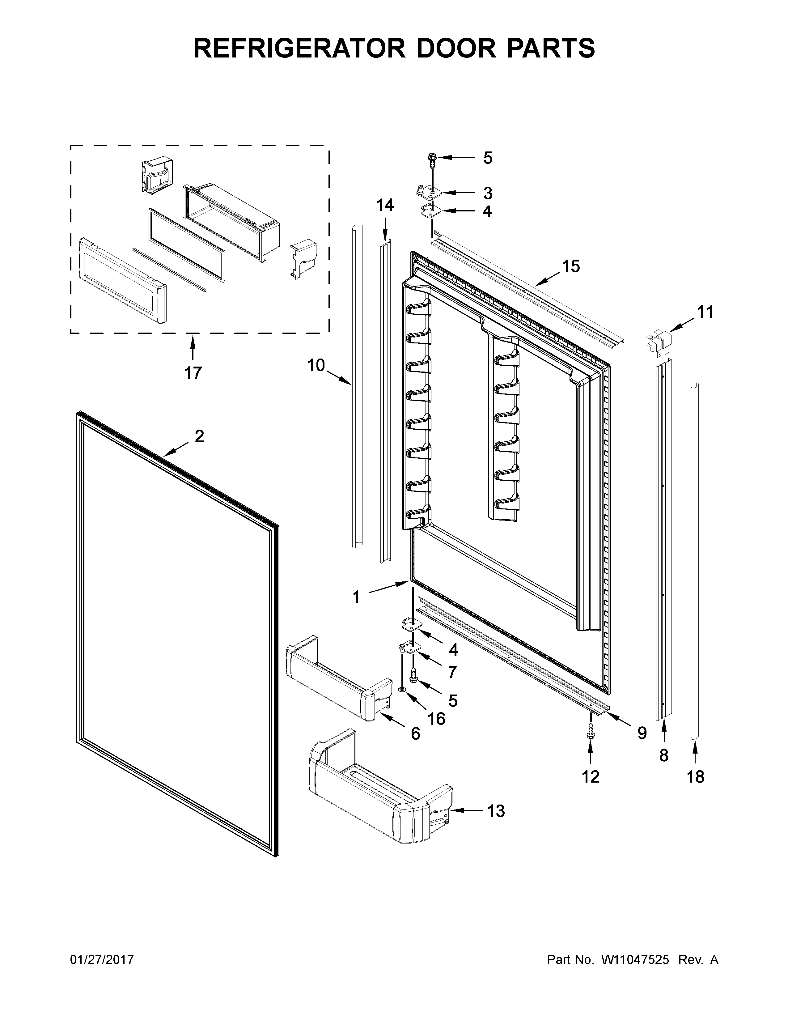 REFRIGERATOR DOOR PARTS