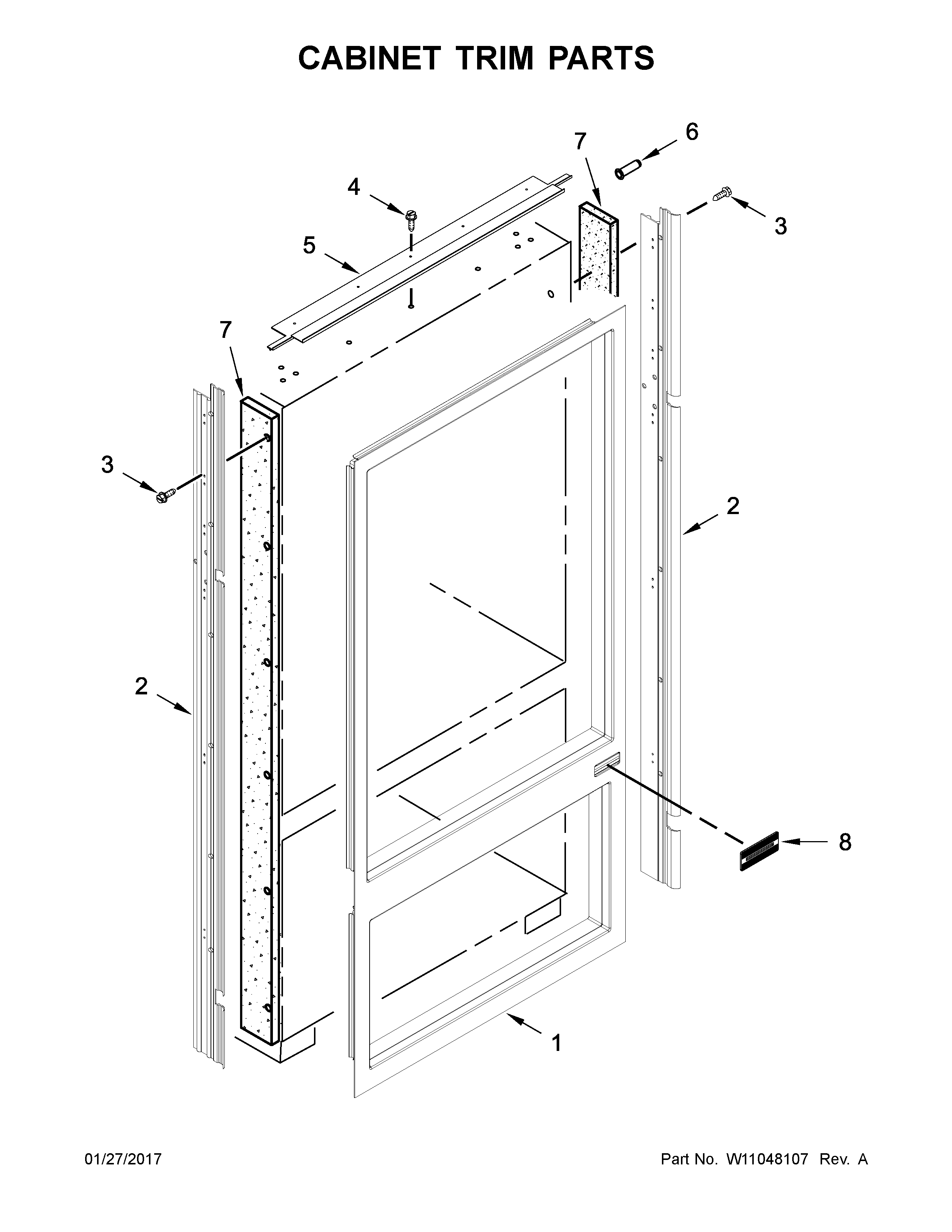 Cabinet trim parts