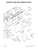 Freezer liner and icemaker parts