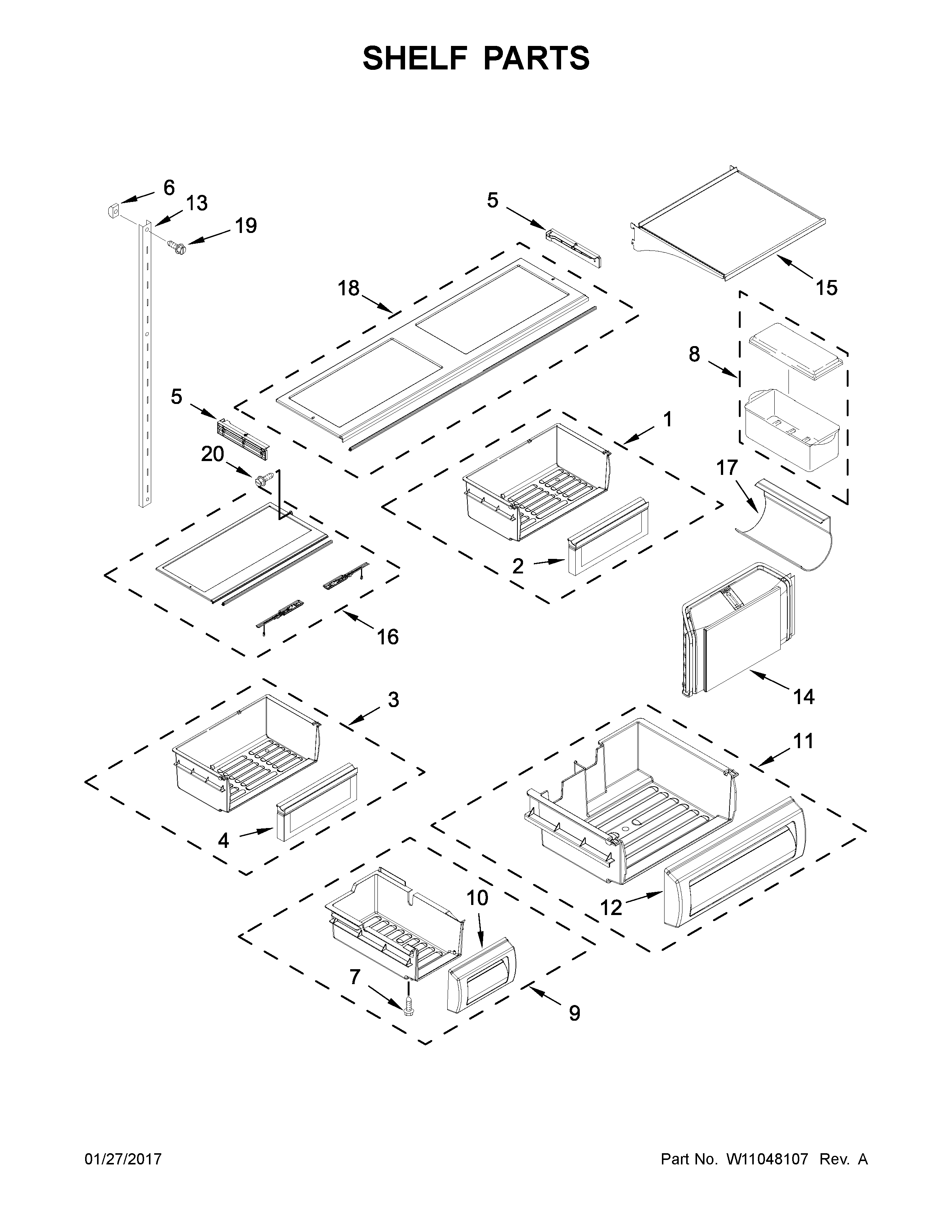 Shelf parts