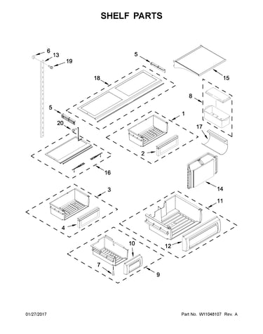 Shelf parts