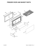 Freezer door and basket parts