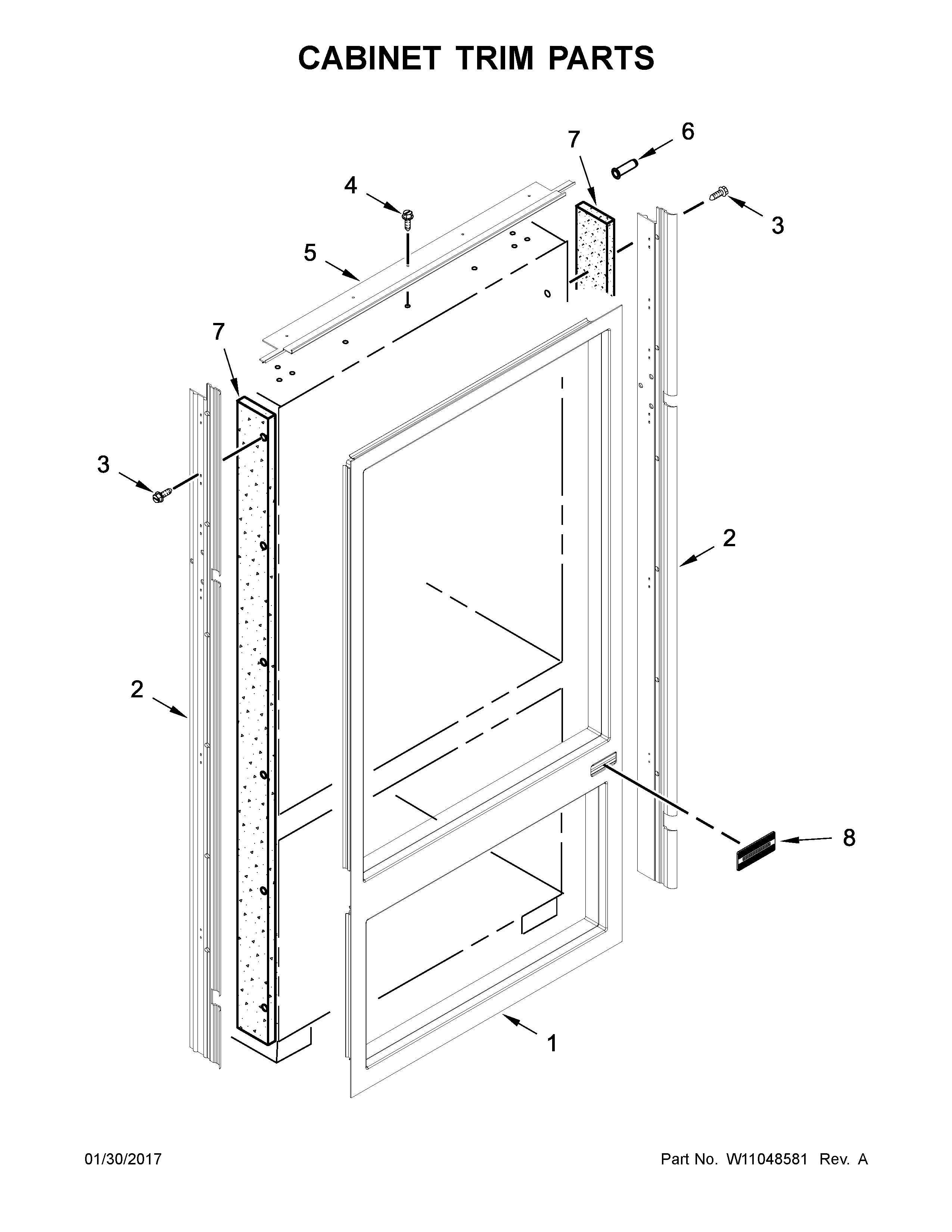 Cabinet trim parts